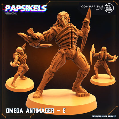 Omega Antimager - 5 variants - Resin Miniature - Tabletop miniature - Fantasy Miniature - 32mm - D&D - Sci-fi Miniature - Papsikel