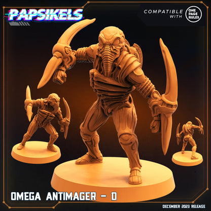 Omega Antimager - 5 variants - Resin Miniature - Tabletop miniature - Fantasy Miniature - 32mm - D&D - Sci-fi Miniature - Papsikel