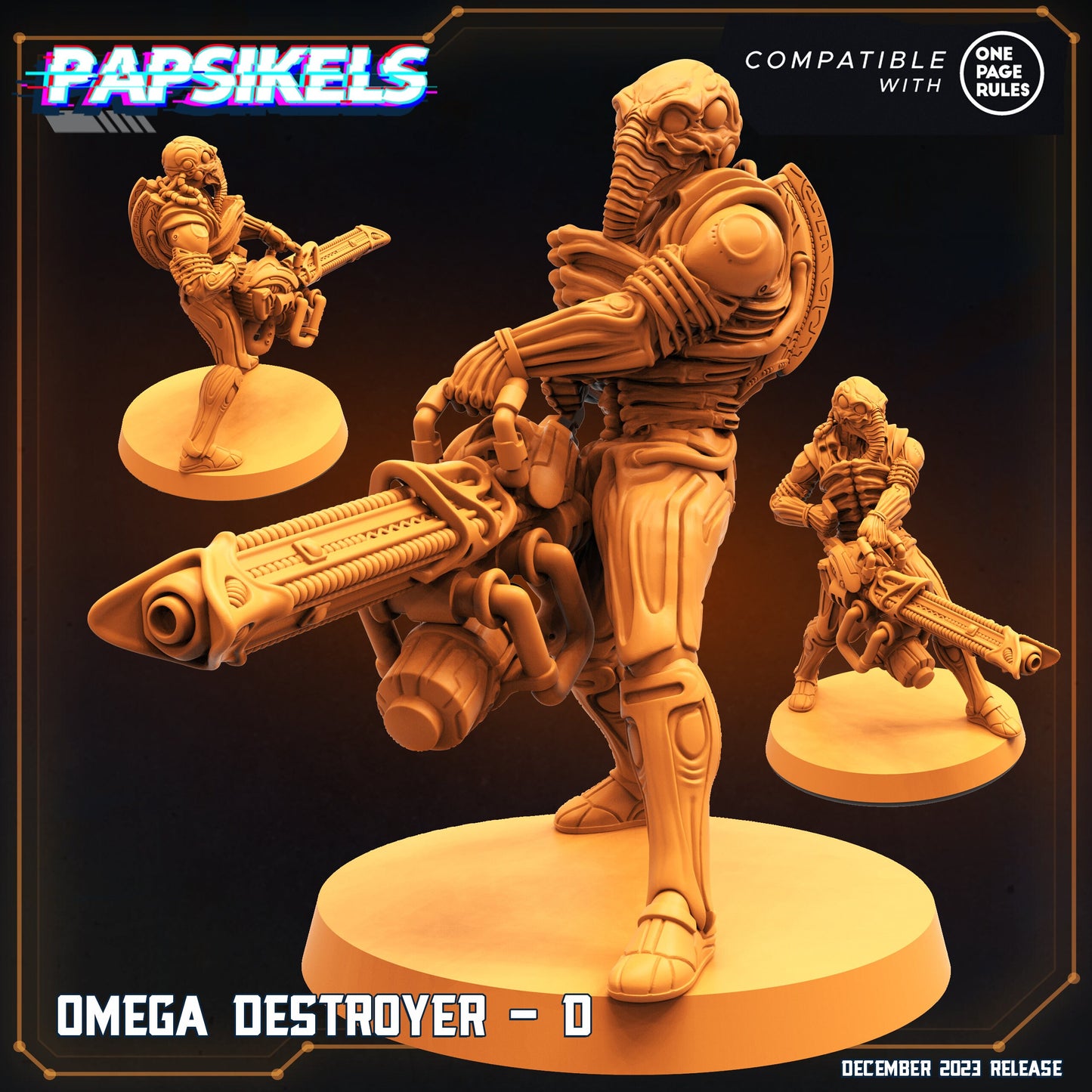 Omega Destroyer - 5 variants -  Resin Miniature - Tabletop  miniature - Fantasy Miniature - 32mm - D&D -  Sci-fi Miniature - Papsikel