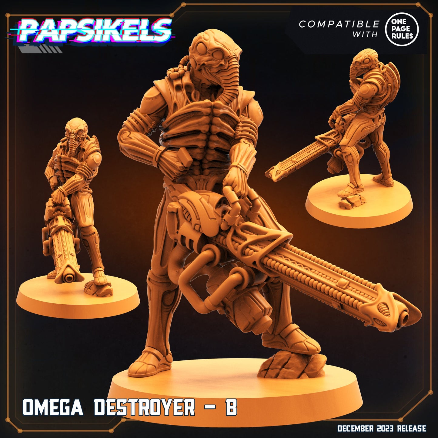 Omega Destroyer - 5 variants -  Resin Miniature - Tabletop  miniature - Fantasy Miniature - 32mm - D&D -  Sci-fi Miniature - Papsikel