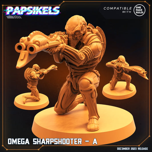 Omega Sharpshooter -  Resin Miniature - Tabletop  miniature - Fantasy Miniature - 32mm - D&D -  Sci-fi Miniature - Papsikel