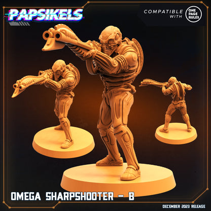 Omega Sharpshooter -  Resin Miniature - Tabletop  miniature - Fantasy Miniature - 32mm - D&D -  Sci-fi Miniature - Papsikel