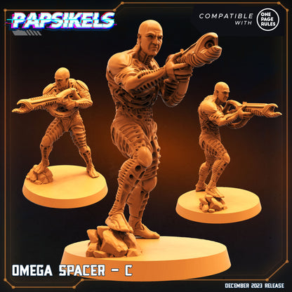 Omega Spacer - 3 Variants -  Resin Miniature - Tabletop  miniature - Fantasy Miniature - 32mm - D&D -  Sci-fi Miniature - Papsikel