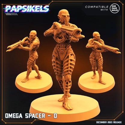 Omega Spacer - 3 Variants -  Resin Miniature - Tabletop  miniature - Fantasy Miniature - 32mm - D&D -  Sci-fi Miniature - Papsikel