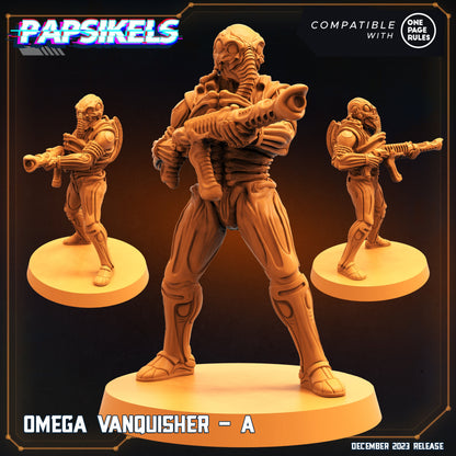 Omega Vanquisher - 5 variants - Resin Miniature - Tabletop miniature - Fantasy Miniature - 32mm - D&D - Sci-fi Miniature - Papsikel