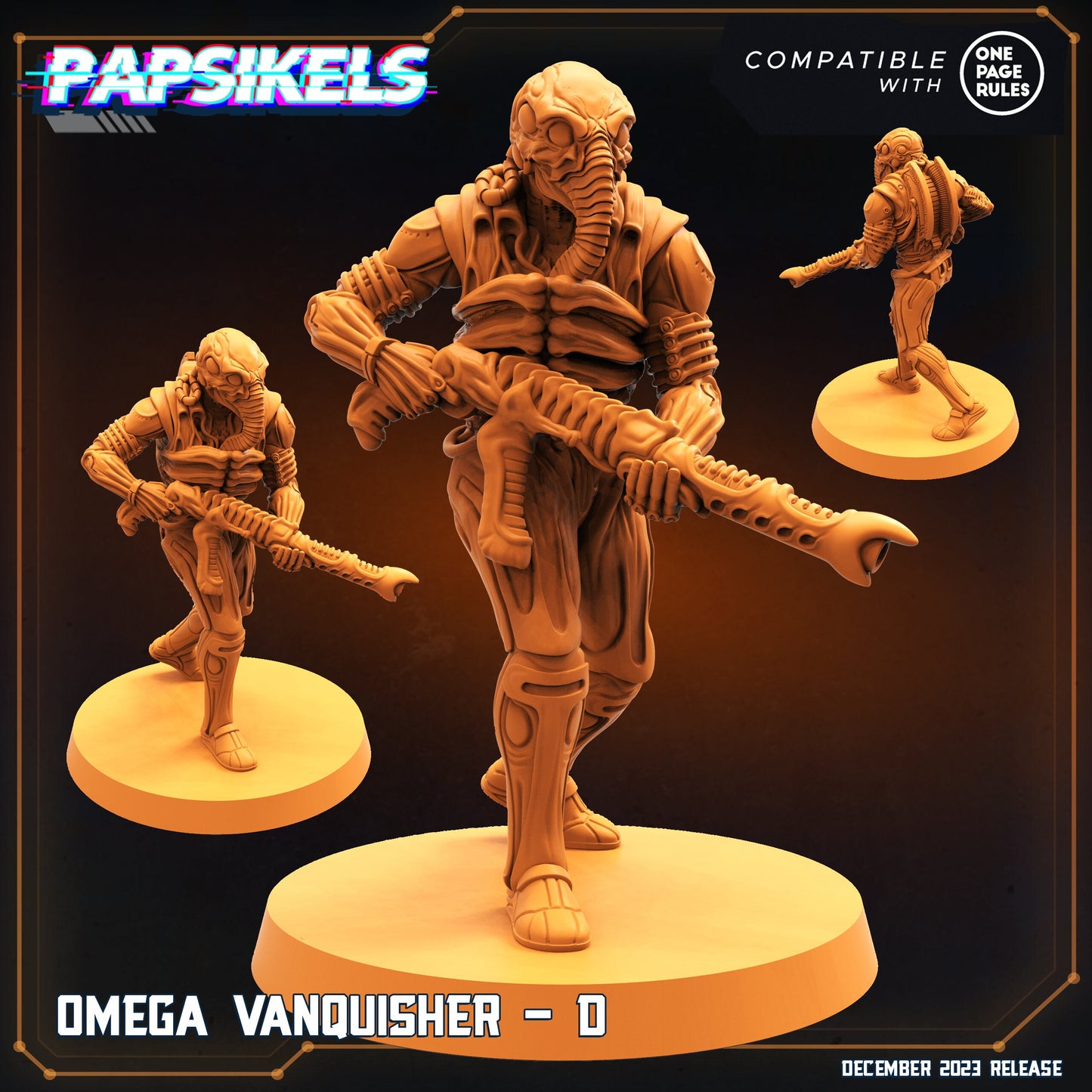 Omega Vanquisher - 5 variants - Resin Miniature - Tabletop miniature - Fantasy Miniature - 32mm - D&D - Sci-fi Miniature - Papsikel