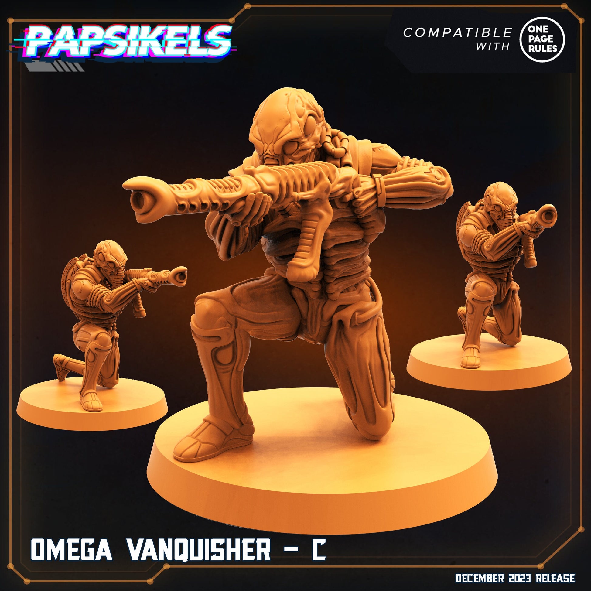 Omega Vanquisher - 5 variants - Resin Miniature - Tabletop miniature - Fantasy Miniature - 32mm - D&D - Sci-fi Miniature - Papsikel