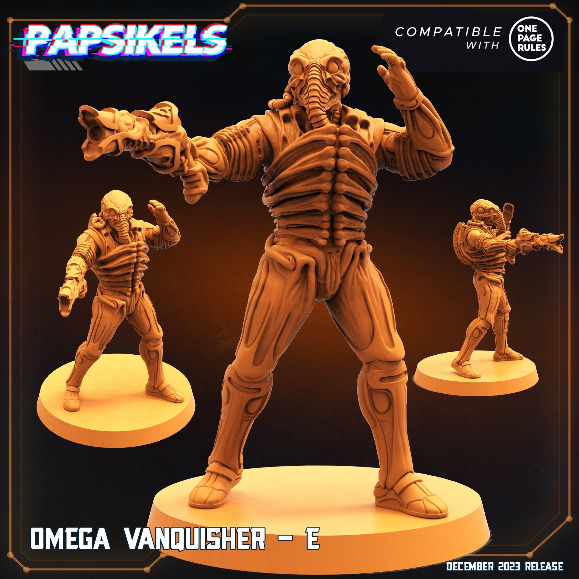Omega Vanquisher - 5 variants - Resin Miniature - Tabletop miniature - Fantasy Miniature - 32mm - D&D - Sci-fi Miniature - Papsikel