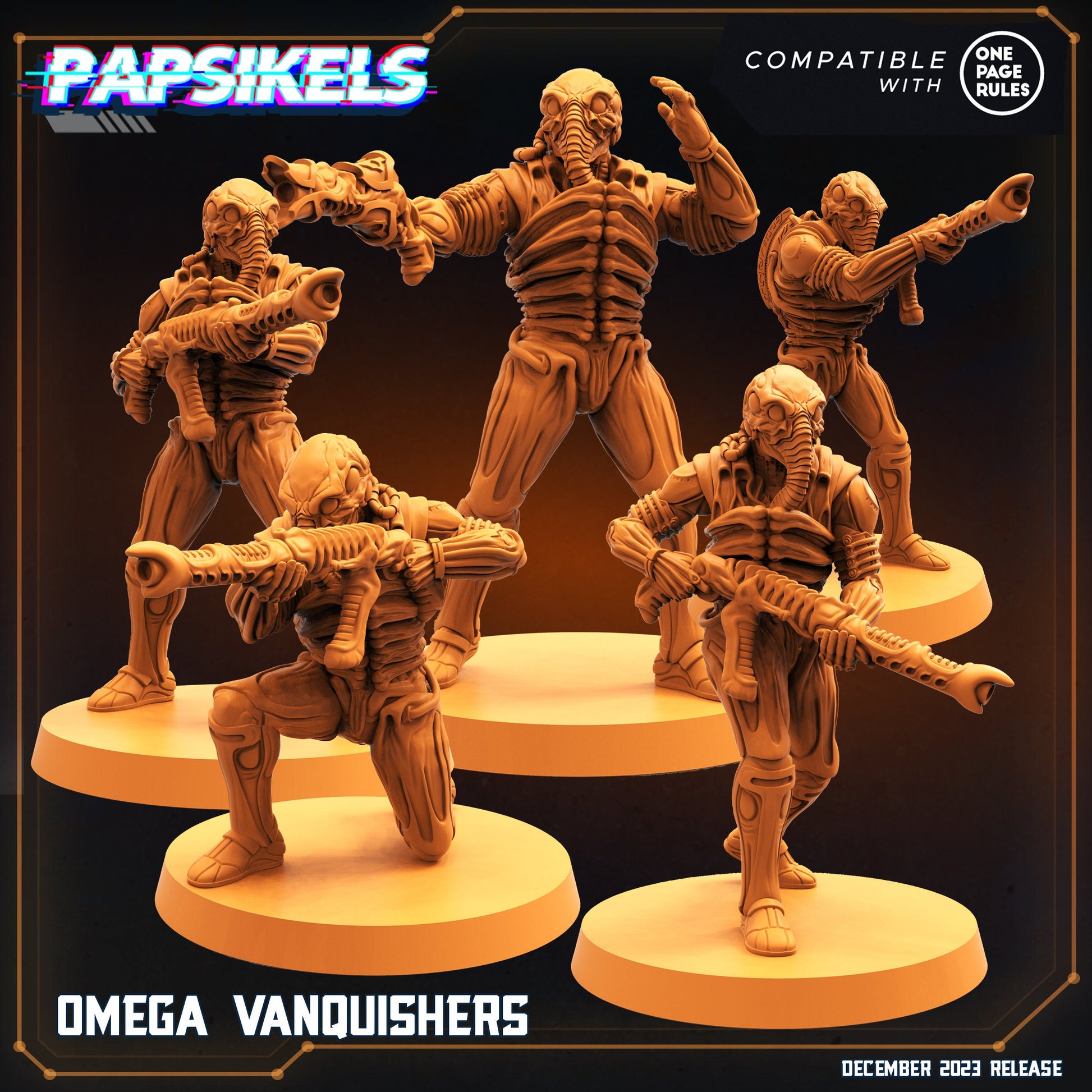 Omega Vanquisher - 5 variants - Resin Miniature - Tabletop miniature - Fantasy Miniature - 32mm - D&D - Sci-fi Miniature - Papsikel