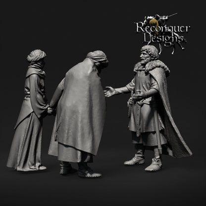 Don Muno and Aboabdil - Resin Miniature - Tabletop miniature - Medieval Miniature