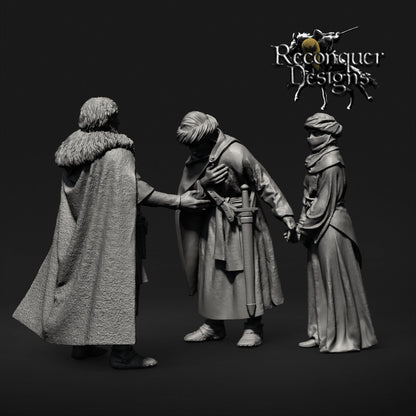 Don Muno and Aboabdil  -  Resin Miniature - Tabletop  miniature - Medieval Miniature