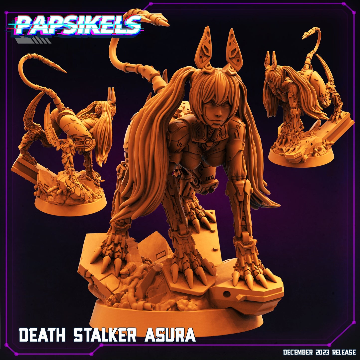 Death Stalker Asura -  Resin Miniature - Tabletop  miniature - Fantasy Miniature - 32mm - D&D -  Sci-fi Miniature - Papsikel