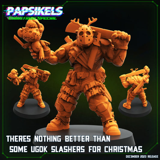 Ugok Slash for Christmas  -  Resin Miniature - Tabletop  miniature - Fantasy Miniature - 32mm - D&D -  Sci-fi Miniature - Papsikel