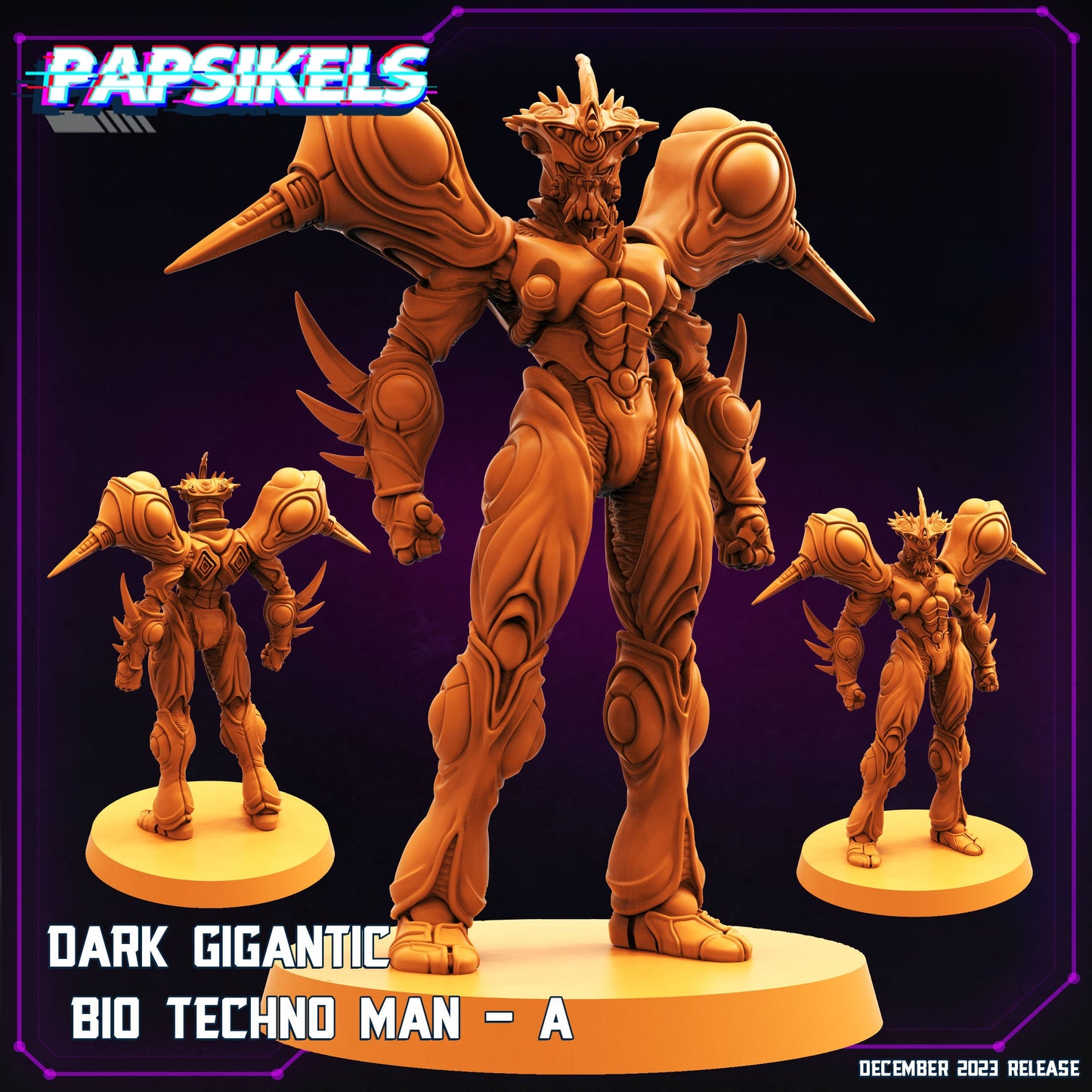 Bio Tech man -  Resin Miniature - Tabletop  miniature - Fantasy Miniature - 32mm - D&D -  Sci-fi Miniature - Papsikel