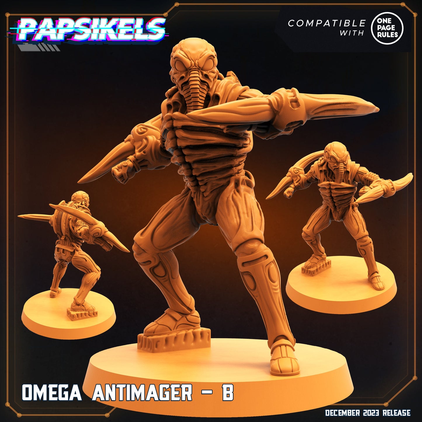 Omega Antimager - 5 variants -  Resin Miniature - Tabletop  miniature - Fantasy Miniature - 32mm - D&D -  Sci-fi Miniature - Papsikel