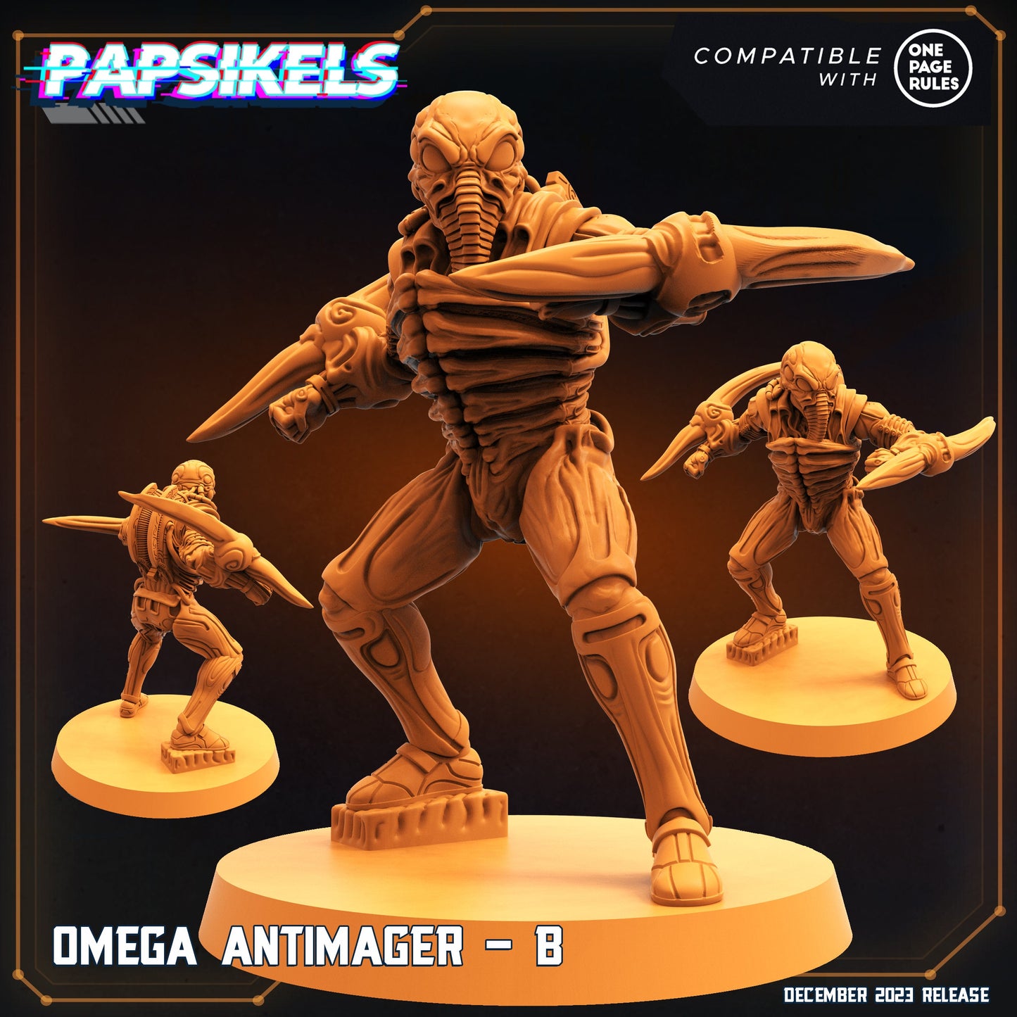 Omega Antimager - 5 variants - Resin Miniature - Tabletop miniature - Fantasy Miniature - 32mm - D&D - Sci-fi Miniature - Papsikel