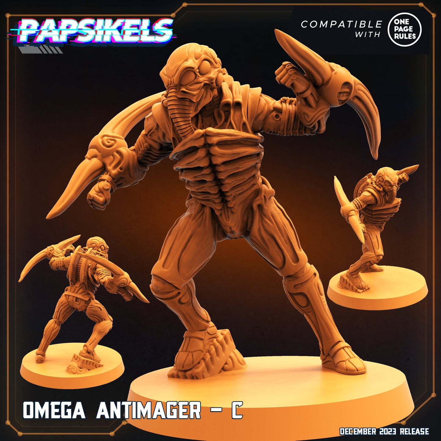 Omega Antimager - 5 variants - Resin Miniature - Tabletop miniature - Fantasy Miniature - 32mm - D&D - Sci-fi Miniature - Papsikel