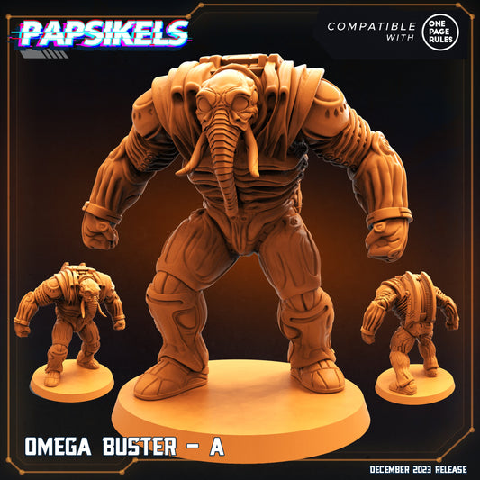 Omega Buster - 3 Variants - Resin Miniature - Tabletop miniature - Fantasy Miniature - 32mm - D&D - Sci-fi Miniature - Papsikel