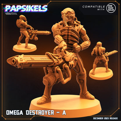 Omega Destroyer - 5 variants -  Resin Miniature - Tabletop  miniature - Fantasy Miniature - 32mm - D&D -  Sci-fi Miniature - Papsikel