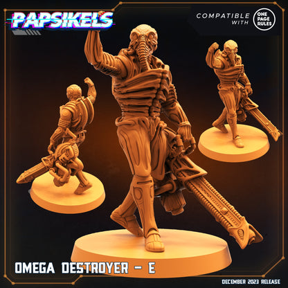 Omega Destroyer - 5 variants -  Resin Miniature - Tabletop  miniature - Fantasy Miniature - 32mm - D&D -  Sci-fi Miniature - Papsikel