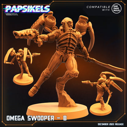 Omega Swooper - 3 Variants -  Resin Miniature - Tabletop  miniature - Fantasy Miniature - 32mm - D&D -  Sci-fi Miniature - Papsikel