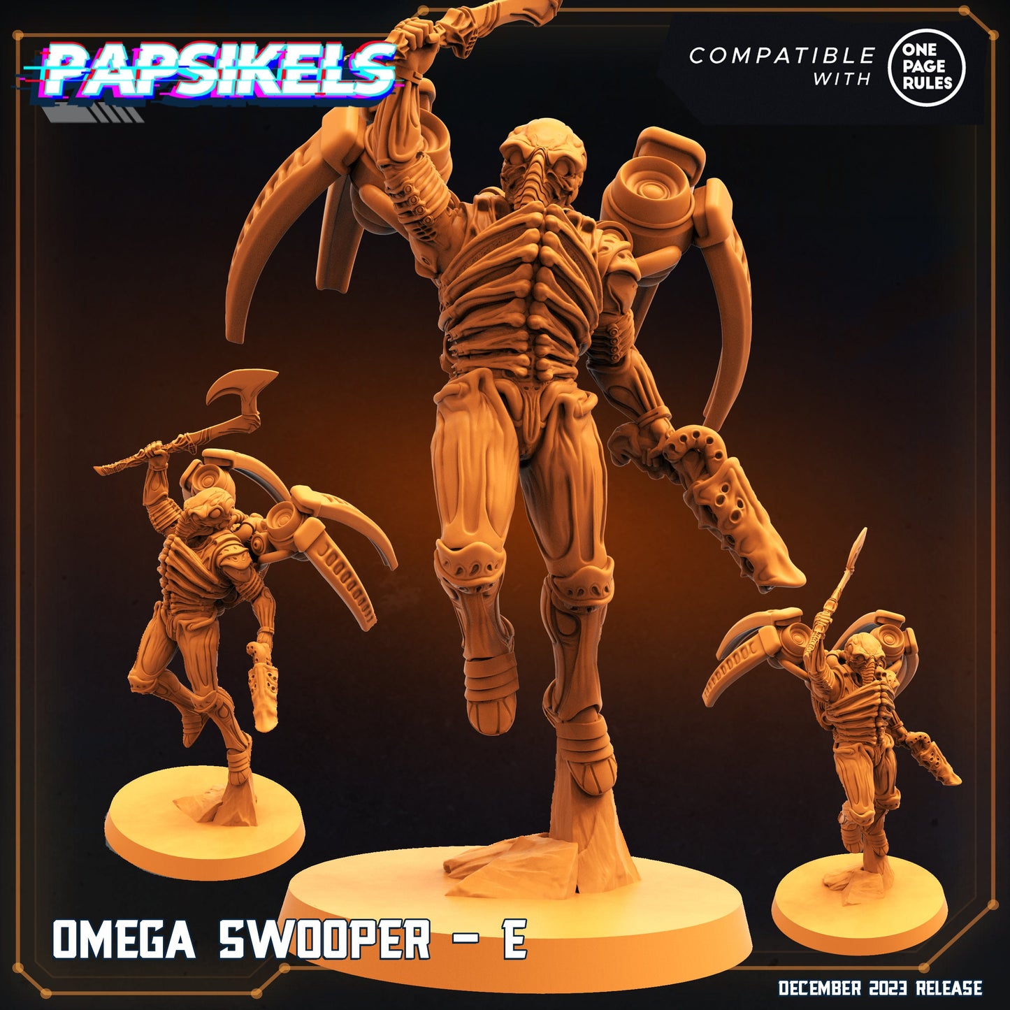 Omega Swooper - 3 Variants -  Resin Miniature - Tabletop  miniature - Fantasy Miniature - 32mm - D&D -  Sci-fi Miniature - Papsikel