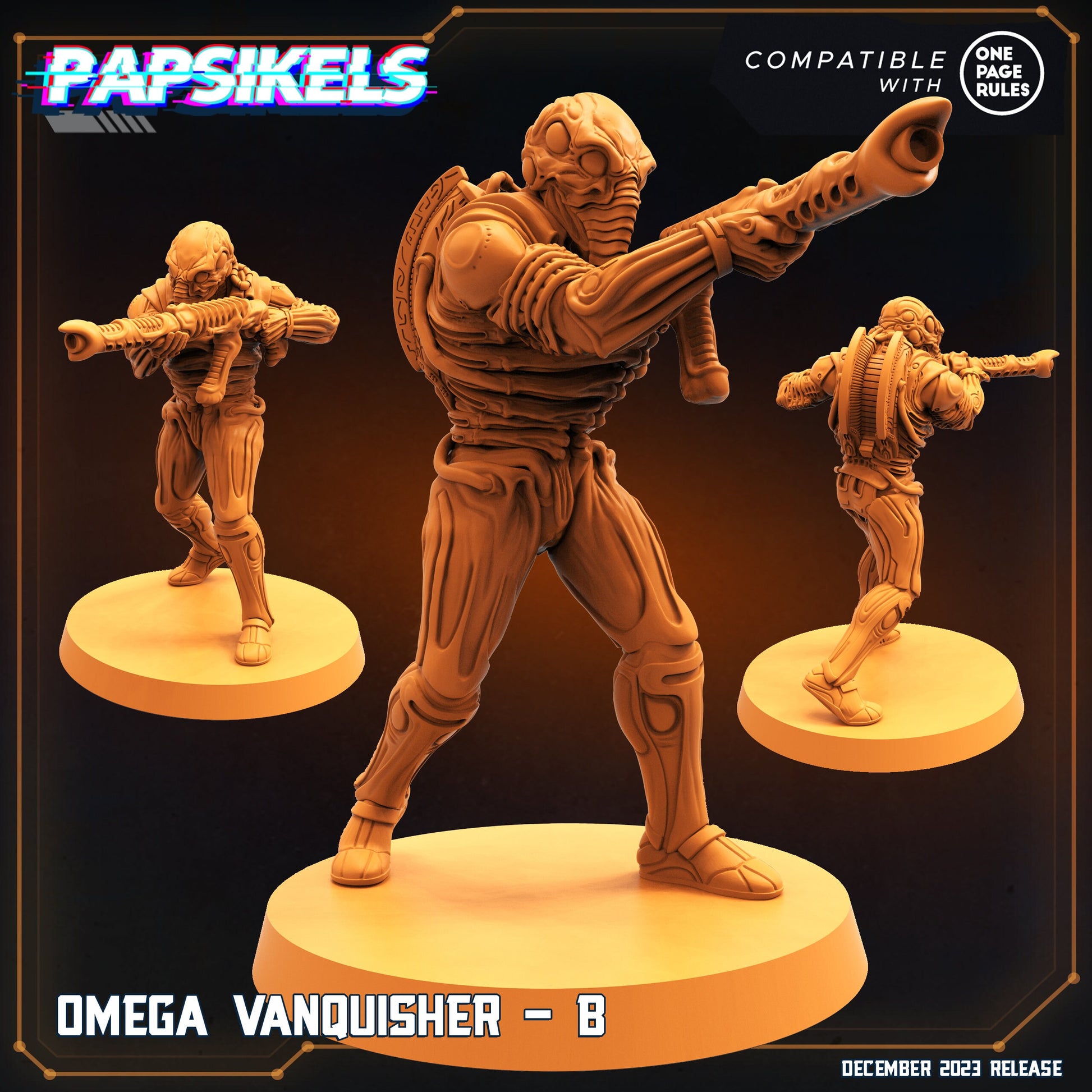 Omega Vanquisher - 5 variants - Resin Miniature - Tabletop miniature - Fantasy Miniature - 32mm - D&D - Sci-fi Miniature - Papsikel