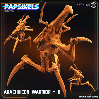 Arachnicon Warrior -  Resin Miniature - Tabletop  miniature - Fantasy Miniature - 32mm - D&D -  Sci-fi Miniature- Papsikel