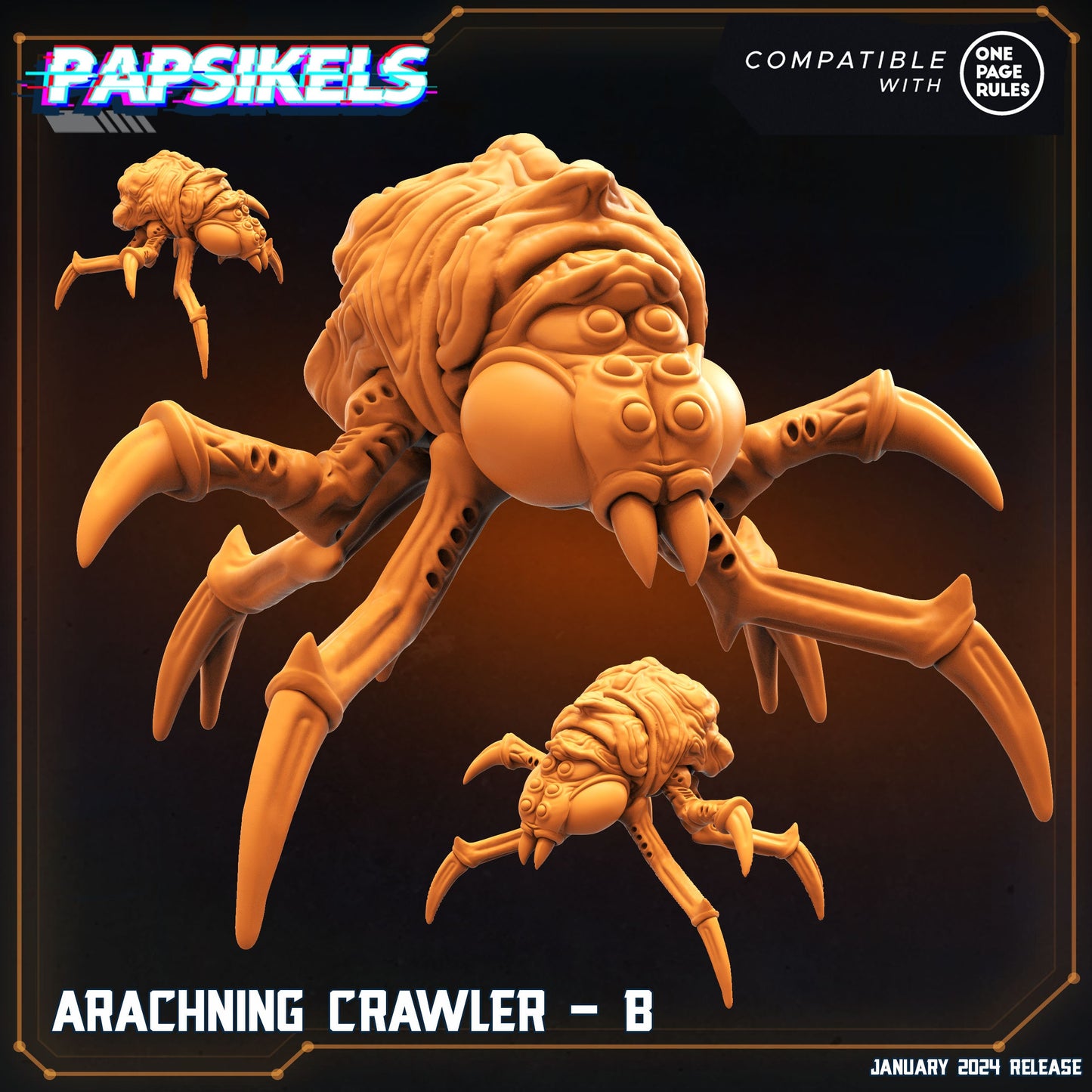 Arachnicon Crawler - Resin Miniature - Tabletop miniature - Fantasy Miniature - 32mm - D&D - Sci-fi Miniature- Papsikel