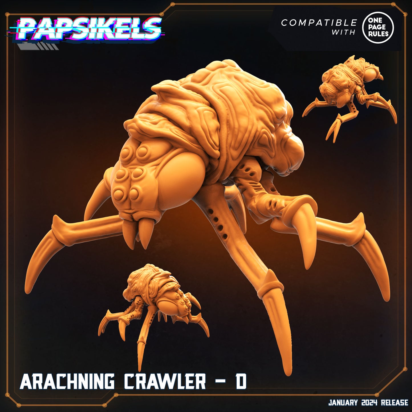 Arachnicon Crawler -  Resin Miniature - Tabletop  miniature - Fantasy Miniature - 32mm - D&D -  Sci-fi Miniature- Papsikel