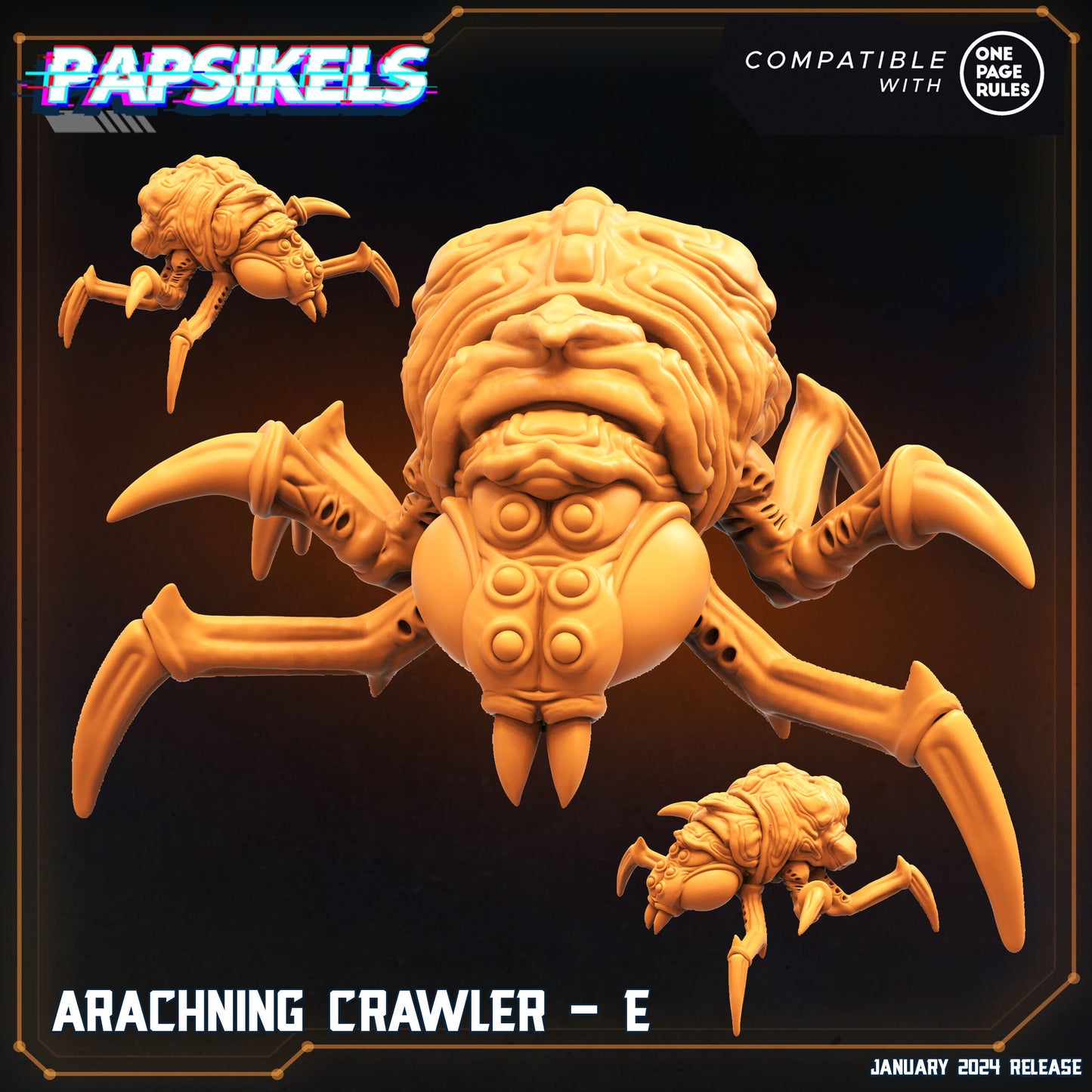 Arachnicon Crawler - Resin Miniature - Tabletop miniature - Fantasy Miniature - 32mm - D&D - Sci-fi Miniature- Papsikel