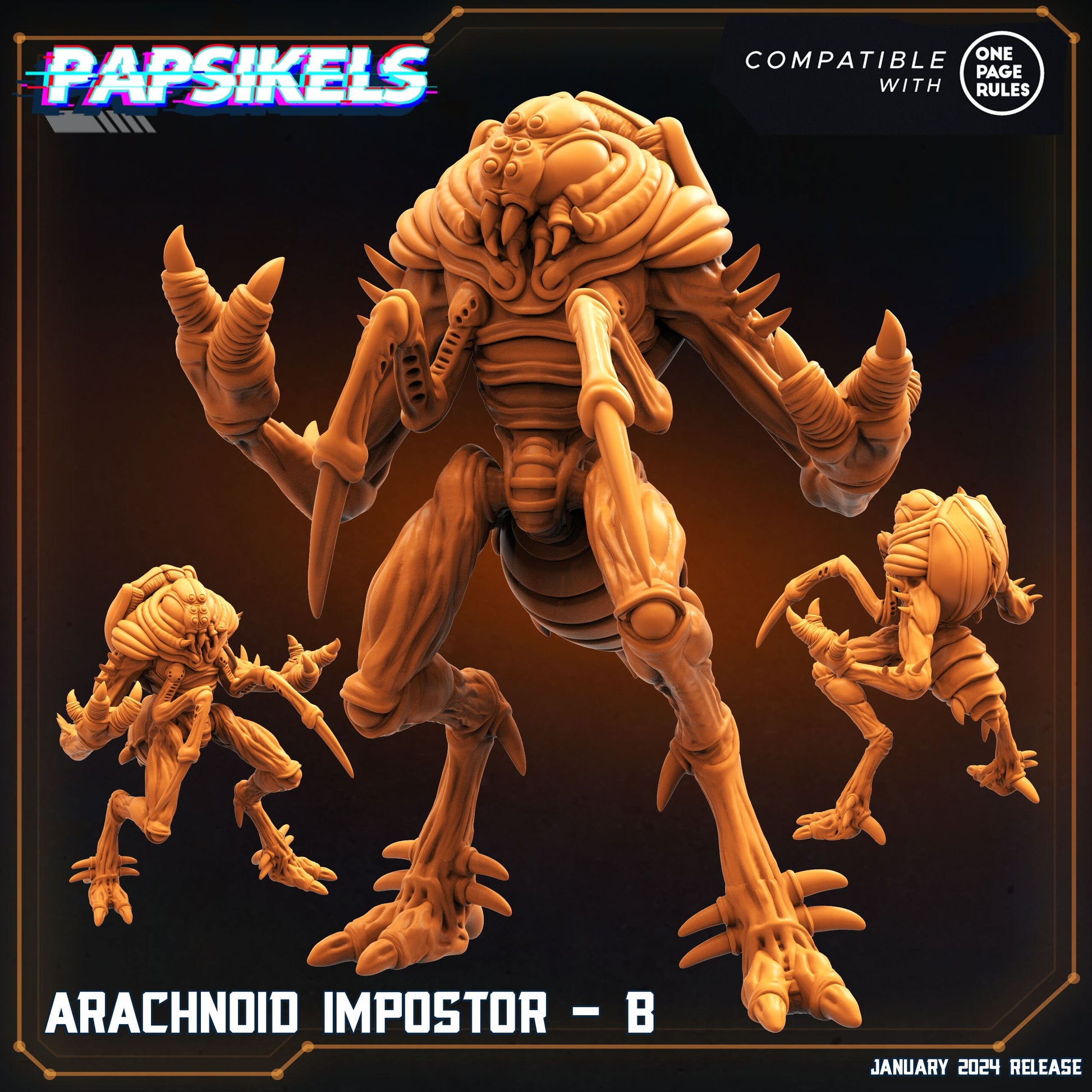 Arachnoid impostor - Resin Miniature - Tabletop miniature - Fantasy Miniature - 32mm - D&D - Sci-fi Miniature- Papsikel