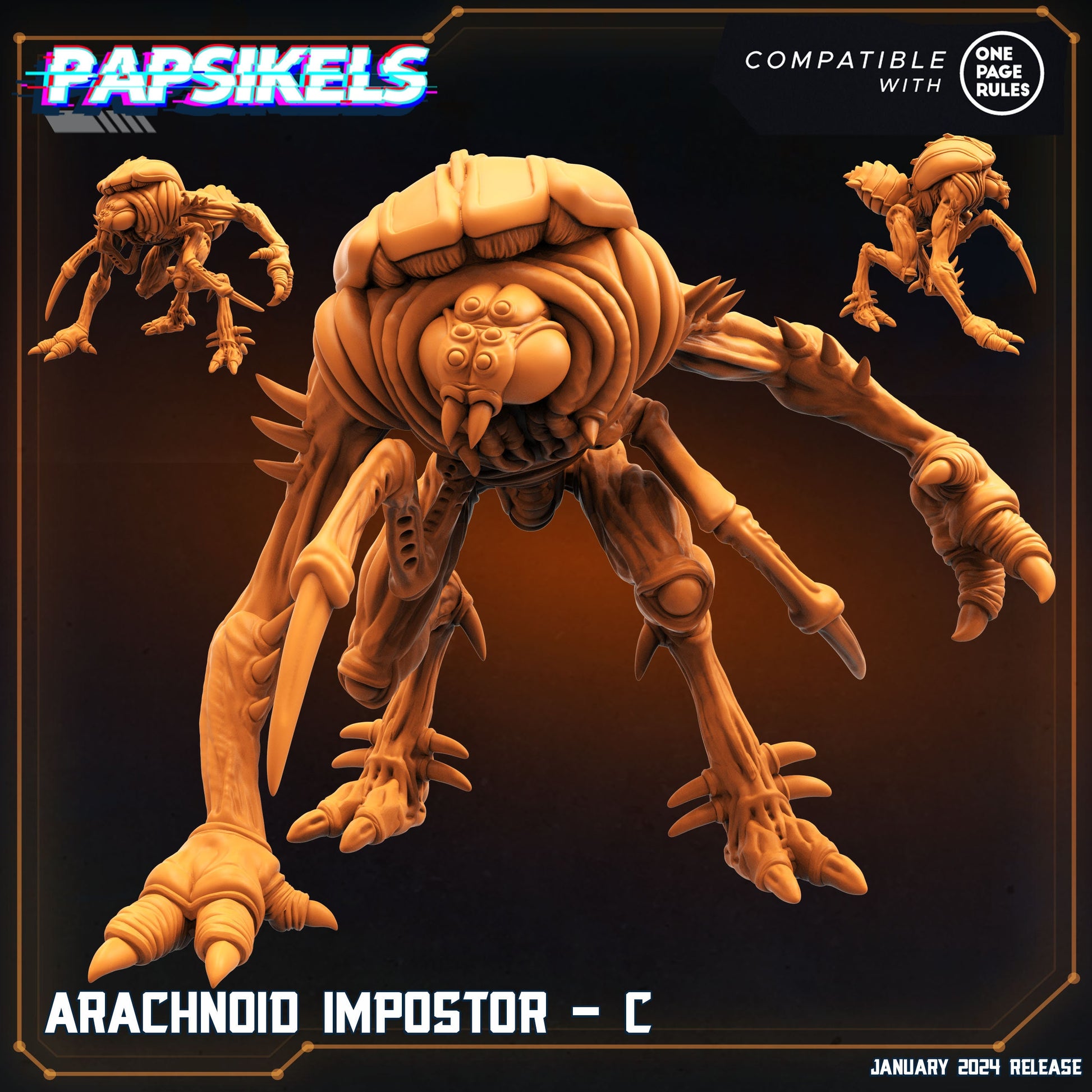 Arachnoid impostor - Resin Miniature - Tabletop miniature - Fantasy Miniature - 32mm - D&D - Sci-fi Miniature- Papsikel
