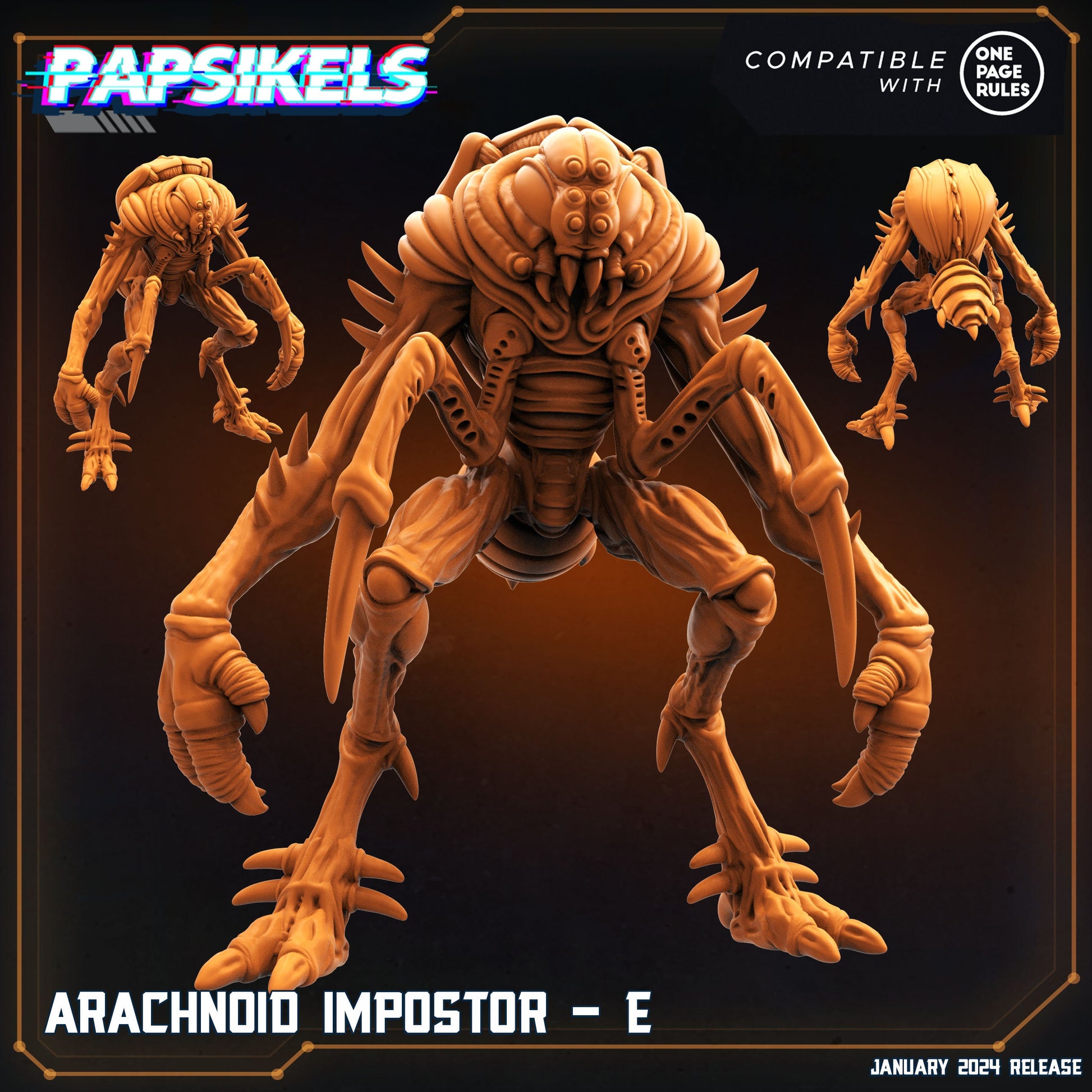 Arachnoid impostor - Resin Miniature - Tabletop miniature - Fantasy Miniature - 32mm - D&D - Sci-fi Miniature- Papsikel
