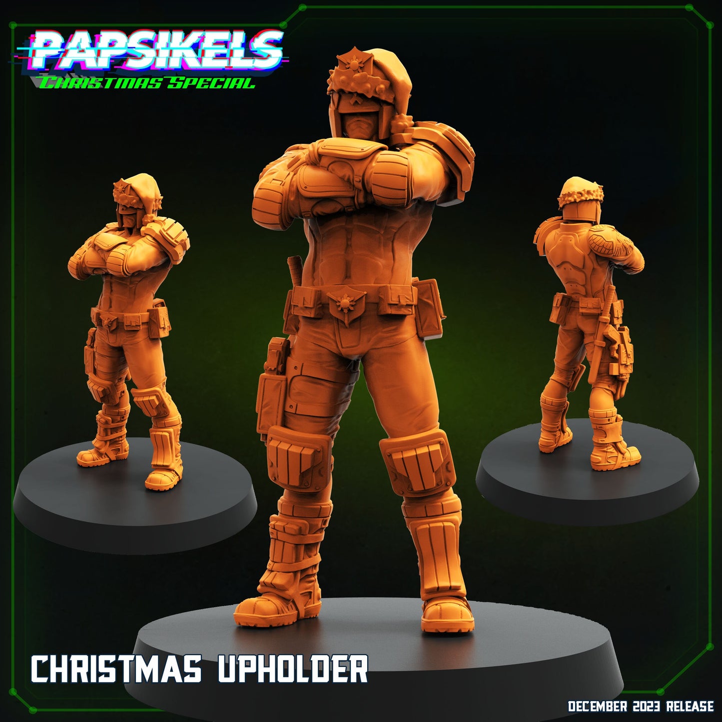 Christmas Upholder -  Resin Miniature - Tabletop  miniature - Fantasy Miniature - 32mm - D&D -  Sci-fi Miniature - Papsikel