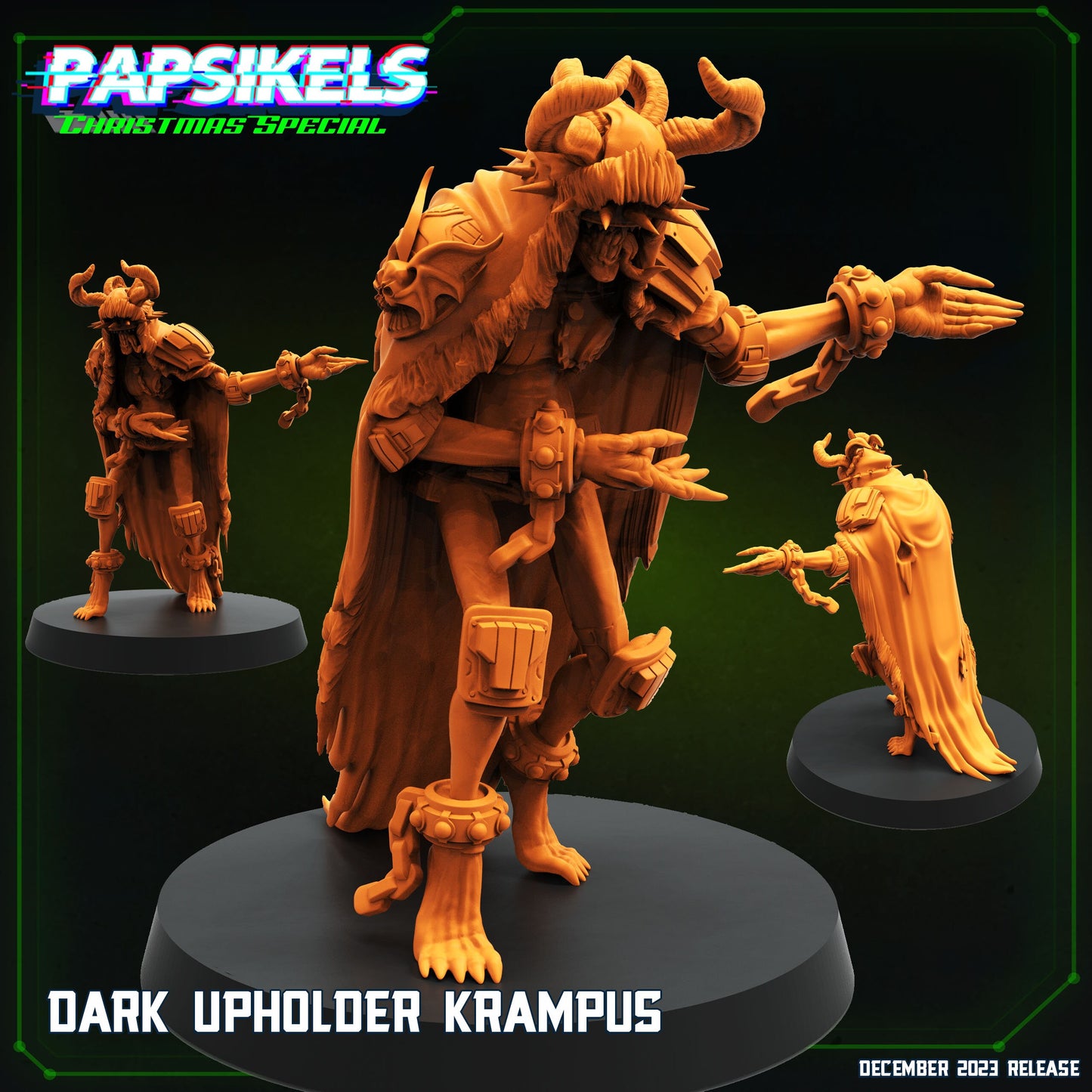 Upholder Krampus -  Resin Miniature - Tabletop  miniature - Fantasy Miniature - 32mm - D&D -  Sci-fi Miniature - Papsikel