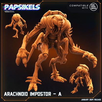 Arachnoid impostor -  Resin Miniature - Tabletop  miniature - Fantasy Miniature - 32mm - D&D -  Sci-fi Miniature- Papsikel