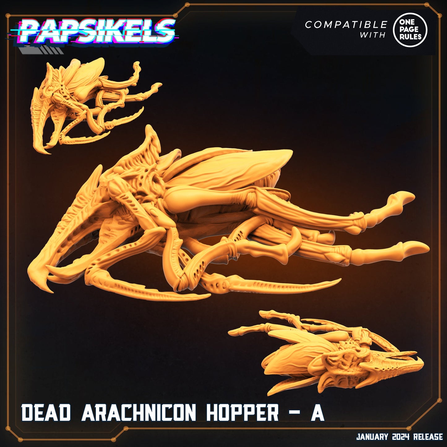 Dead Arachnicon - Resin Miniature - Tabletop miniature - Fantasy Miniature - 32mm - D&D - Sci-fi Miniature- Papsikel