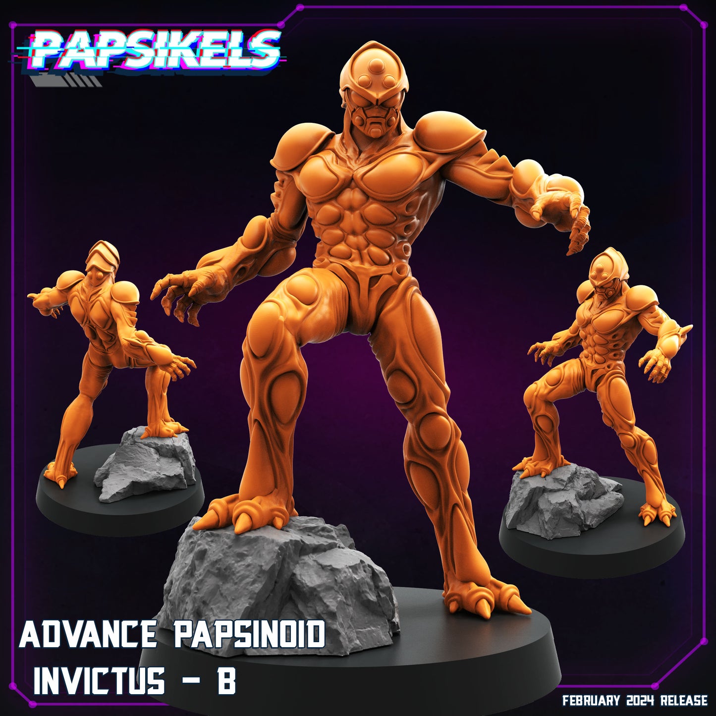 Advanced Papsinoid Invictus  -  Resin Miniature - Tabletop  miniature - Fantasy Miniature - 32mm - D&D -  Sci-fi Miniature - Papsikel