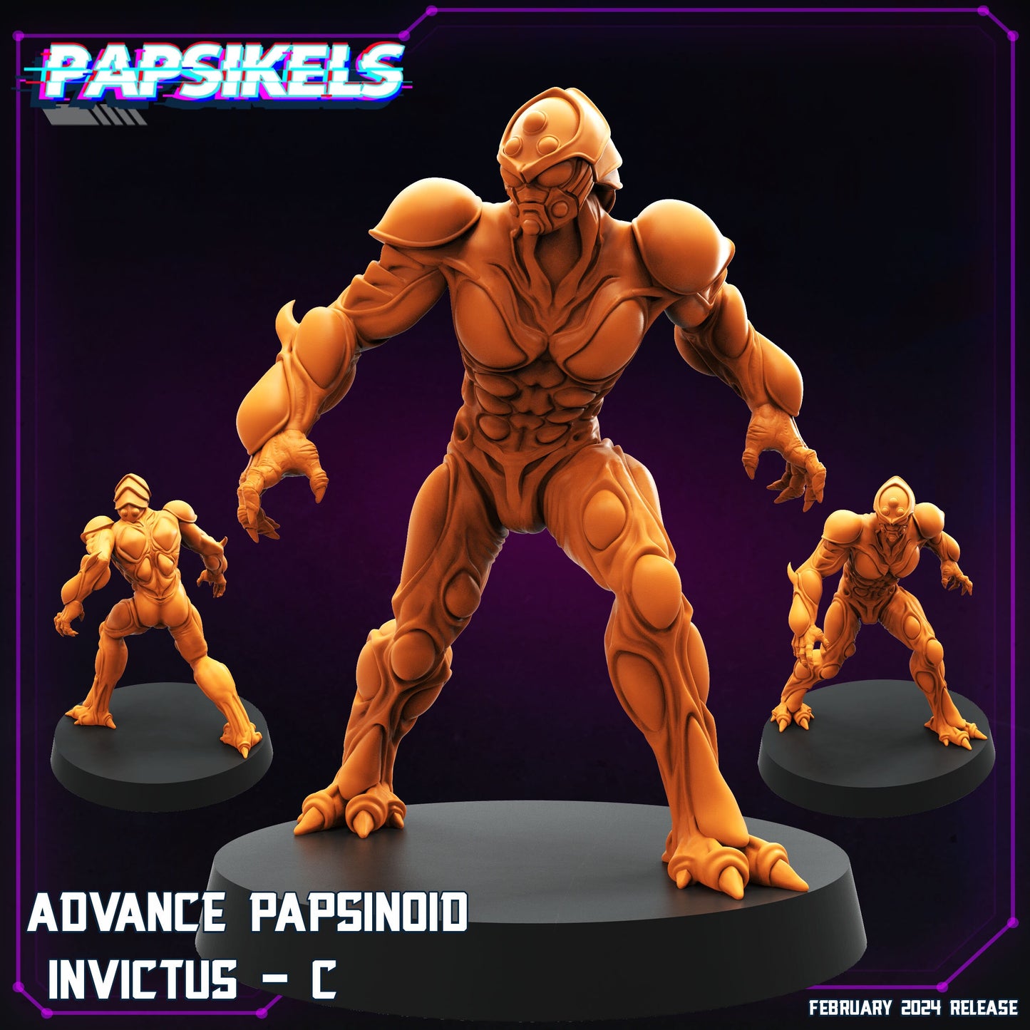 Advanced Papsinoid Invictus  -  Resin Miniature - Tabletop  miniature - Fantasy Miniature - 32mm - D&D -  Sci-fi Miniature - Papsikel