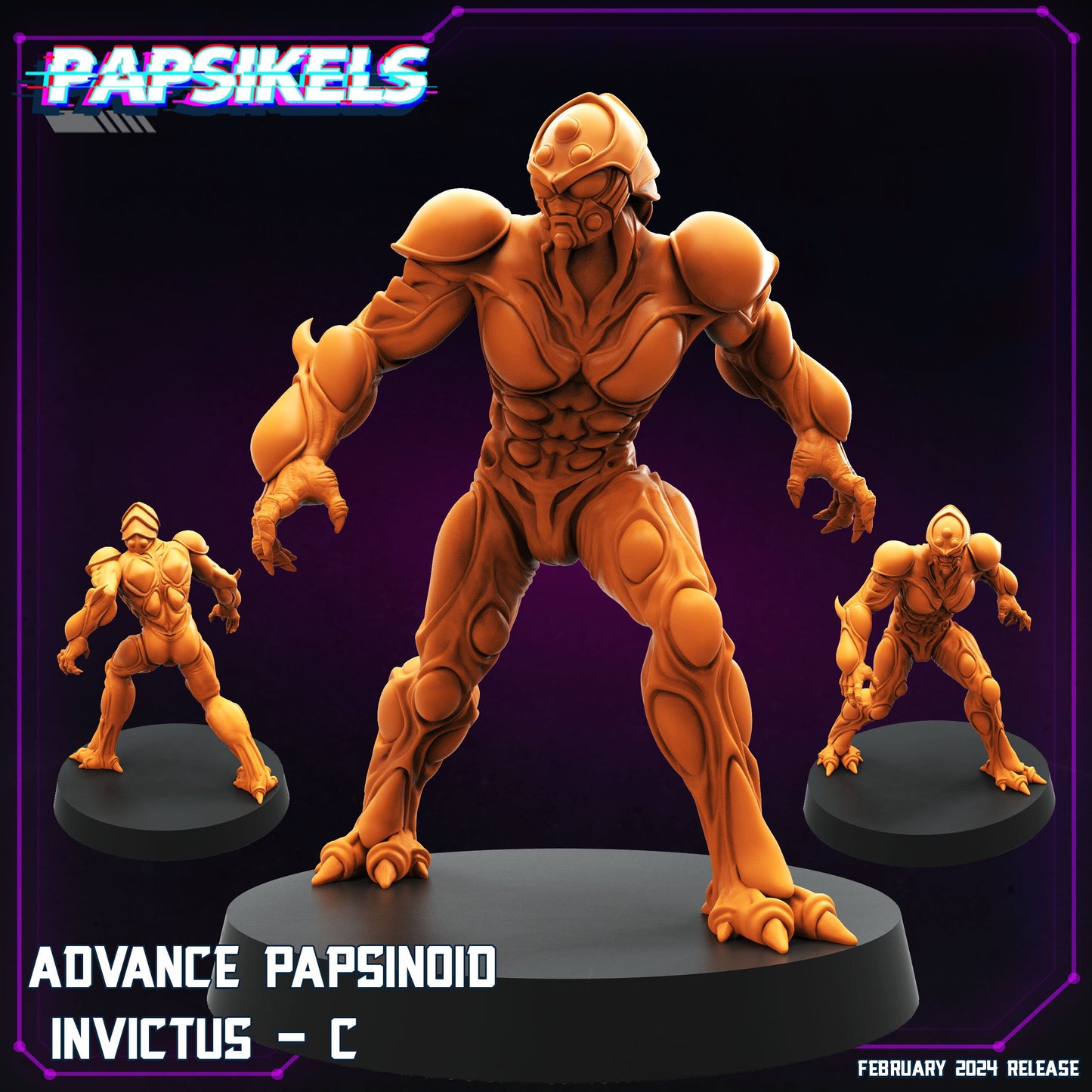 Advanced Papsinoid Invictus - Resin Miniature - Tabletop miniature - Fantasy Miniature - 32mm - D&D - Sci-fi Miniature - Papsikel