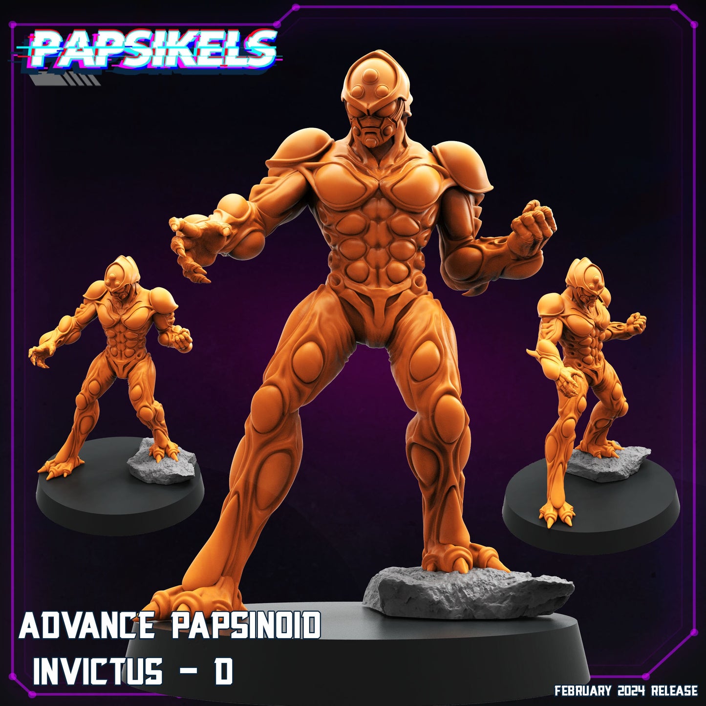 Advanced Papsinoid Invictus  -  Resin Miniature - Tabletop  miniature - Fantasy Miniature - 32mm - D&D -  Sci-fi Miniature - Papsikel