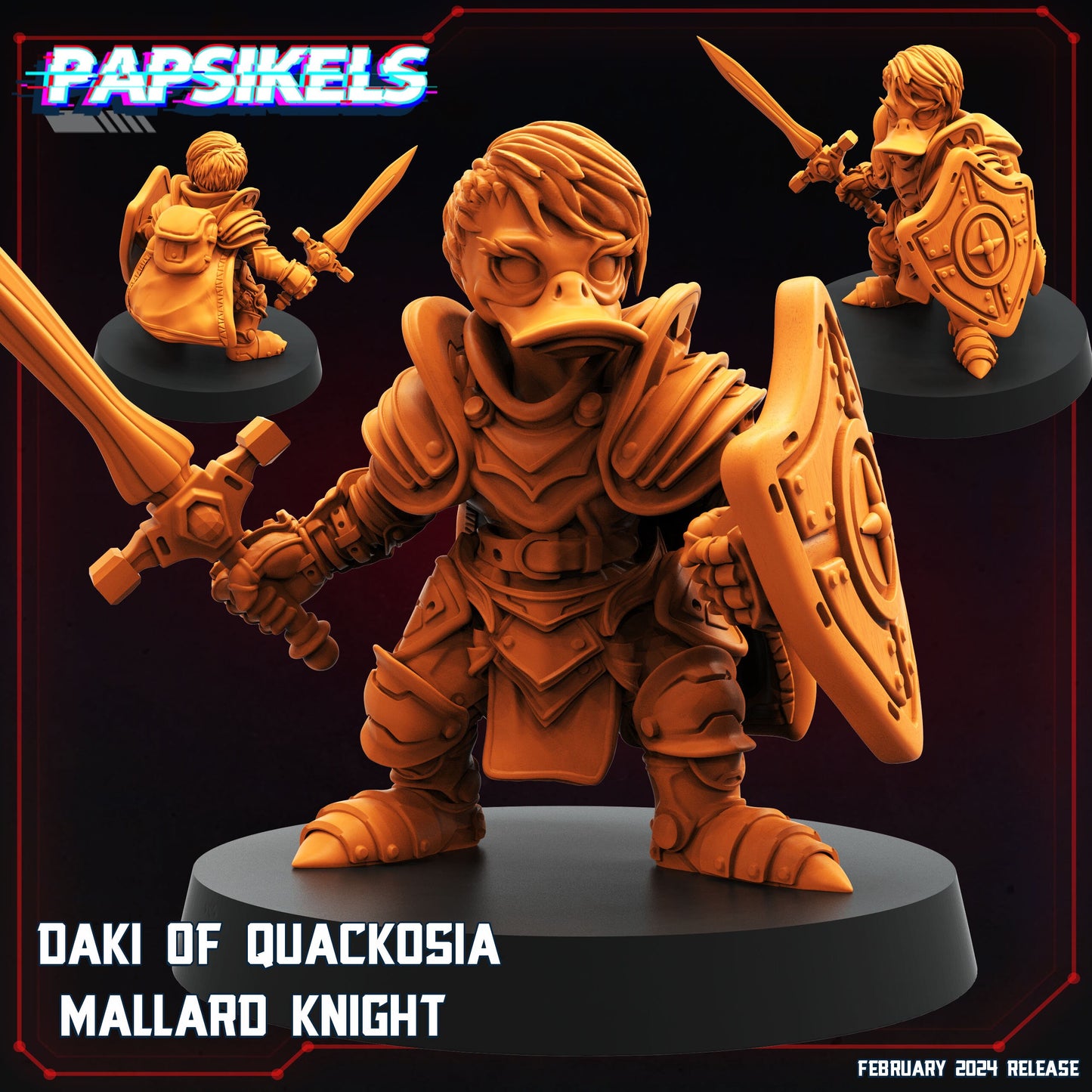 Daki of Quackosia - Resin Miniature - Tabletop miniature - Fantasy Miniature - 32mm - D&D - Sci-fi Miniature - Papsikel