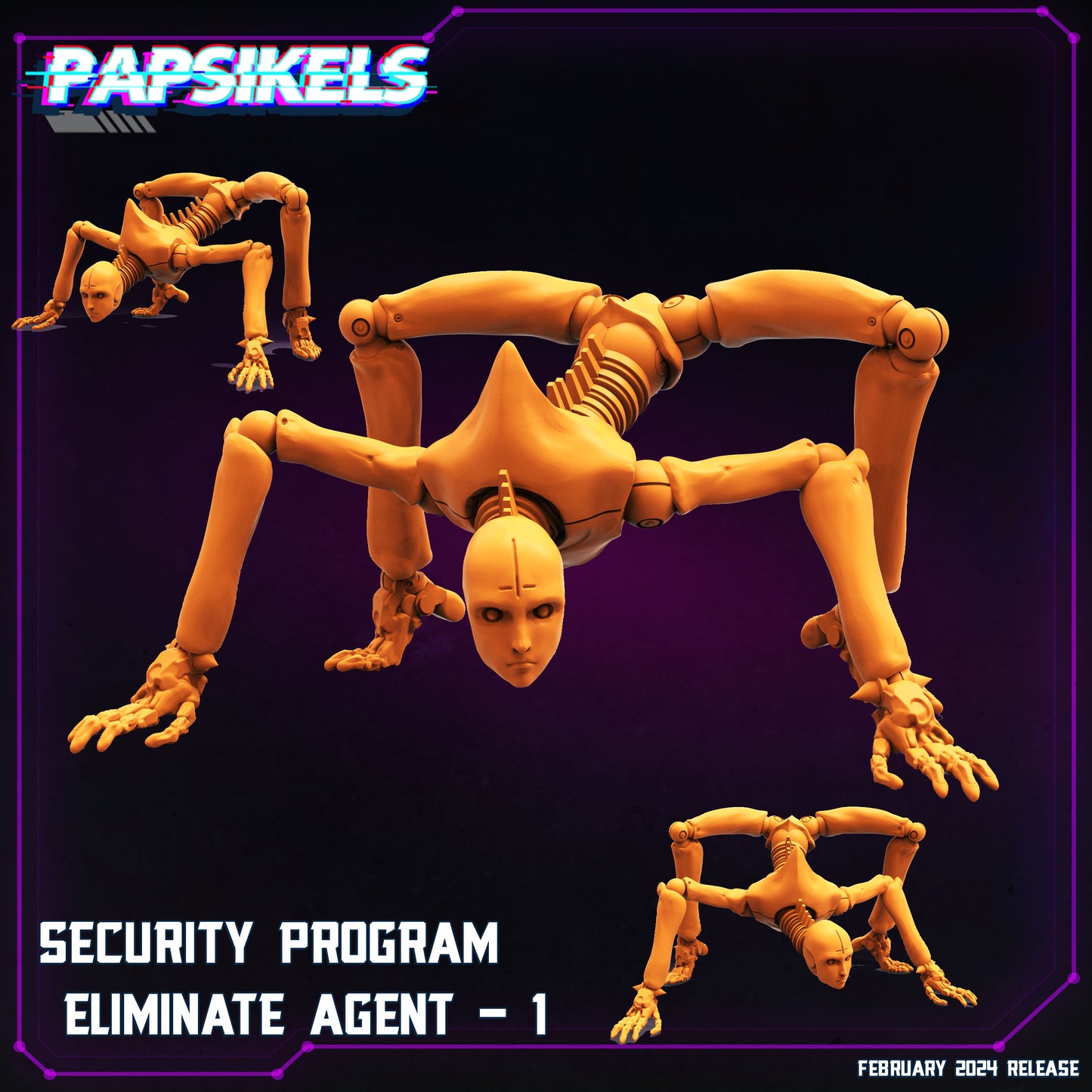 Security Program Agents  -  Resin Miniature - Tabletop  miniature - Fantasy Miniature - 32mm - D&D -  Sci-fi Miniature - Papsikel