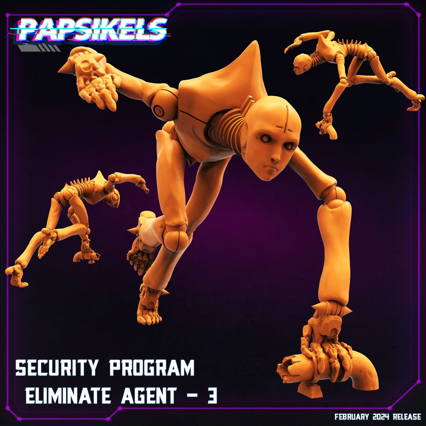 Security Program Agents - Resin Miniature - Tabletop miniature - Fantasy Miniature - 32mm - D&D - Sci-fi Miniature - Papsikel