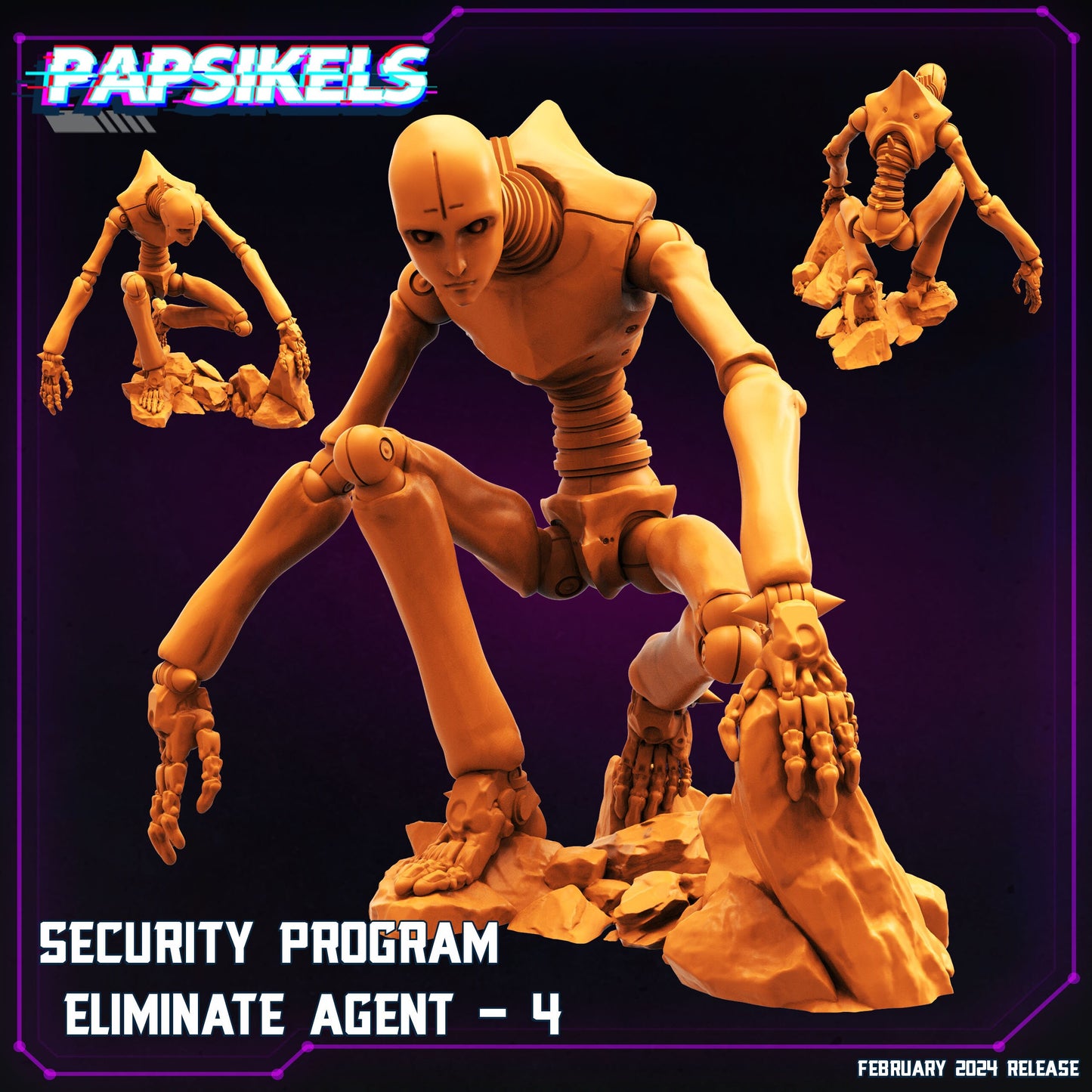 Security Program Agents - Resin Miniature - Tabletop miniature - Fantasy Miniature - 32mm - D&D - Sci-fi Miniature - Papsikel