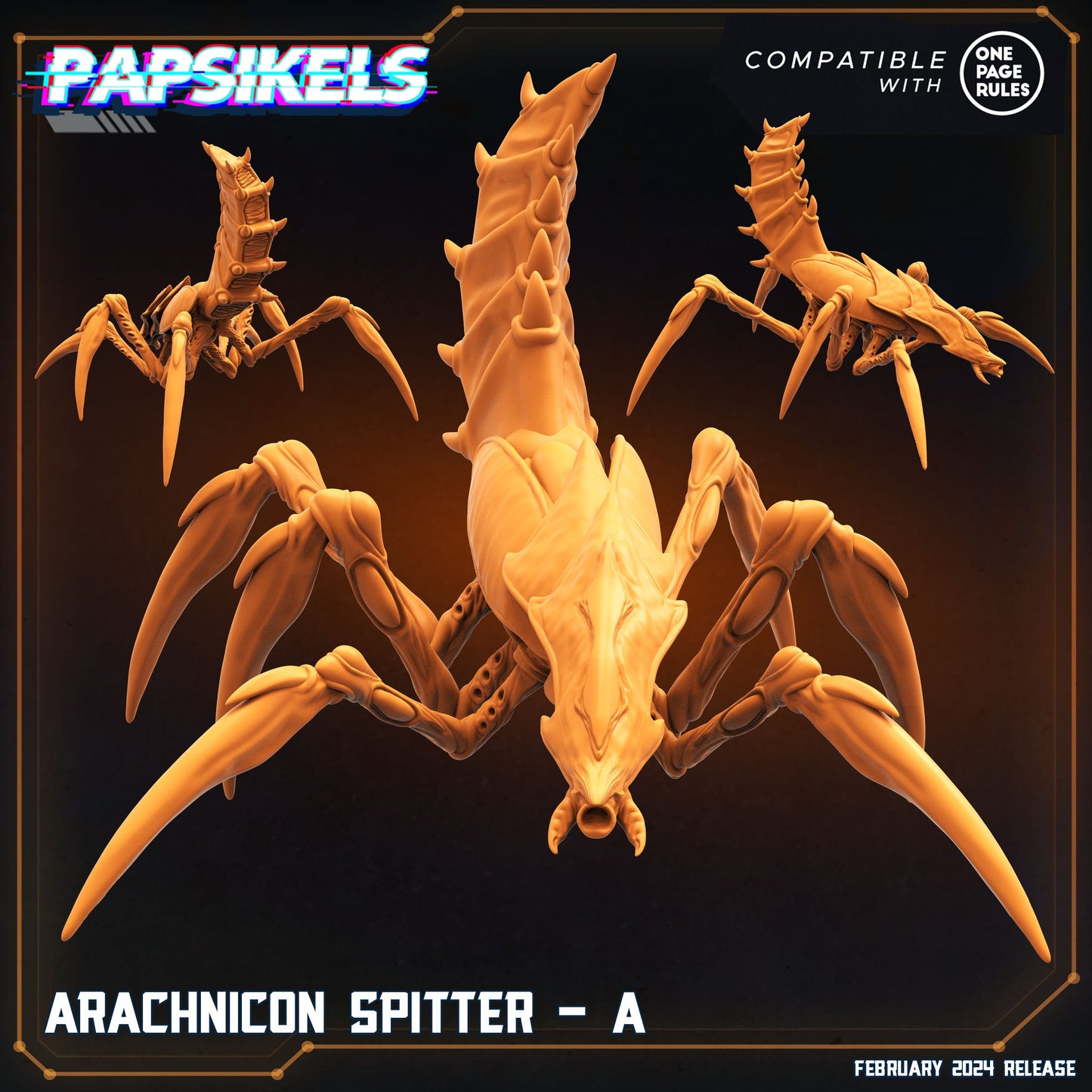 Arachnicon Spitter - Resin Miniature - Tabletop miniature - Fantasy Miniature - 32mm - D&D - Sci-fi Miniature - Papsikel
