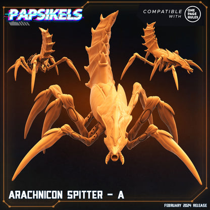 Arachnicon Spitter - Resin Miniature - Tabletop miniature - Fantasy Miniature - 32mm - D&D - Sci-fi Miniature - Papsikel