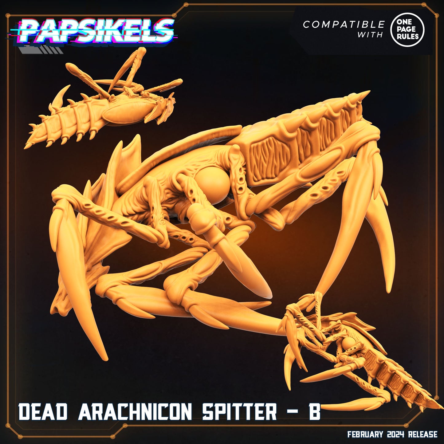 Dead Arachnicon Spitter  -  Resin Miniature - Tabletop  miniature - Fantasy Miniature - 32mm - D&D -  Sci-fi Miniature - Papsikel