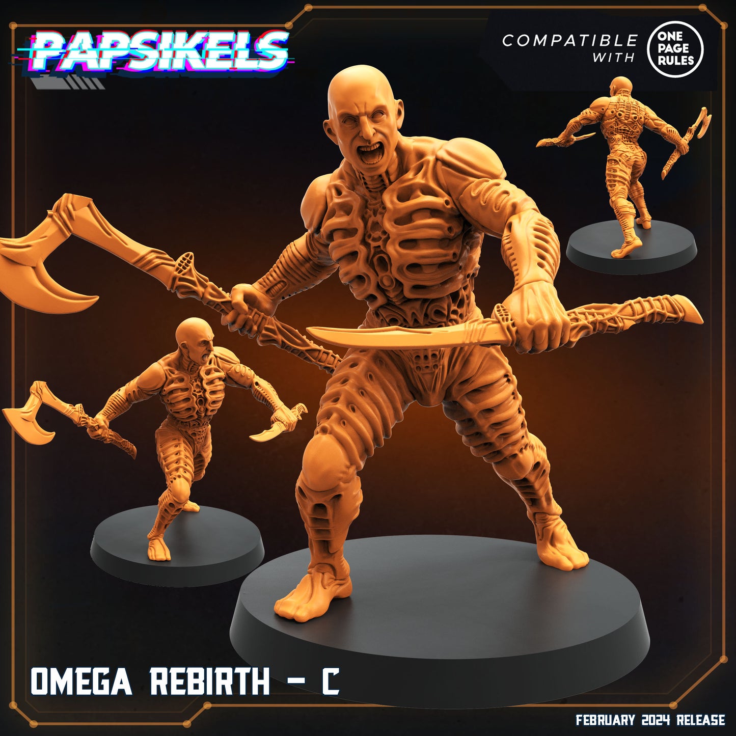 Omega Rebirth  -  Resin Miniature - Tabletop  miniature - Fantasy Miniature - 32mm - D&D -  Sci-fi Miniature - Papsikel